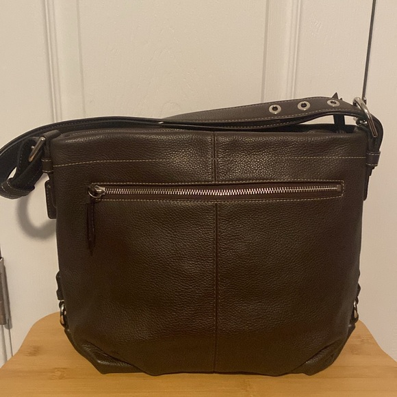 Coach Handbags - COACH🤎Chocolate Brown🤎Pebble Leather Duffle Shoulder/Crossbody Bag/Like New